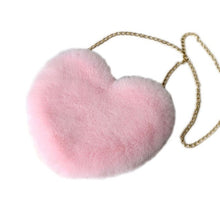 Load image into Gallery viewer, Fashion Women&#39;s Heart Shaped Faux Fur Crossbody Wallet Purse Chain Shoulder Bag Lady Handbag