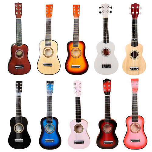 Small Guitar Ukulele Wooden 21