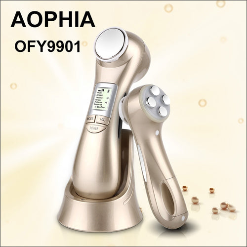 Face Skin EMS Mesotherapy Electroporation RF Radio Frequency Facial LED Photon Skin Care Face Lift Tighten Remove Wrinkle