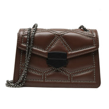 Load image into Gallery viewer, Vintage Small Rivet Flap Chain Shoulder Messenger Crossbody Bags Women Handbags Fashion Ladies Clutch Casual Totes Female Purse