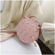 Load image into Gallery viewer, Hot Sale Sweet Lace Round Handbags High Quality PU leather Women Crossbody Bags Female Small Fresh Flower Chain Shoulder