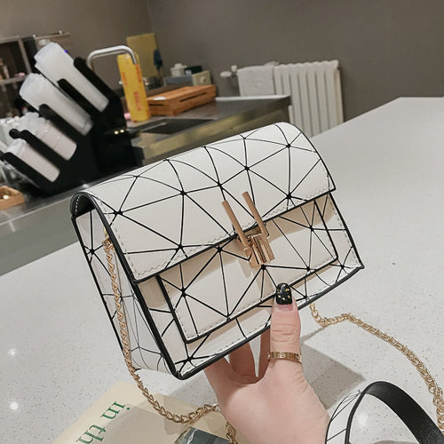 Women Shoulder Bags 2019 Summer New Korean Version of The Messenger Bag Handbag Chain Wild Crack Printing Wild Shoulder Bag