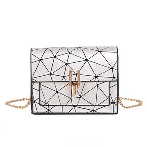 Women Shoulder Bags 2019 Summer New Korean Version of The Messenger Bag Handbag Chain Wild Crack Printing Wild Shoulder Bag