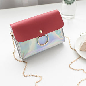 Women Shoulder Bags 2019 Summer New Korean Version of The Messenger Bag Handbag Chain Wild Crack Printing Wild Shoulder Bag