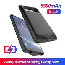 Load image into Gallery viewer, Battery Charger Case For Samsung Galaxy S9 S8 Plus Soft TPU Charging Phone Power Cover For Samsung Note 8 Note 9 battery Case