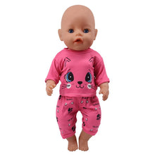Load image into Gallery viewer, Doll Unicorn Clothes 15 Sets T-Shirt+Skirt/Pants Dress Fit 18 Inch American&amp;43 Cm Baby New Born Doll Generation Christmas Girl`s