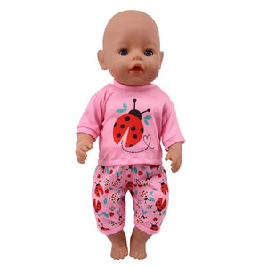 Doll Unicorn Clothes 15 Sets T-Shirt+Skirt/Pants Dress Fit 18 Inch American&43 Cm Baby New Born Doll Generation Christmas Girl`s