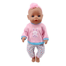 Load image into Gallery viewer, Doll Unicorn Clothes 15 Sets T-Shirt+Skirt/Pants Dress Fit 18 Inch American&amp;43 Cm Baby New Born Doll Generation Christmas Girl`s