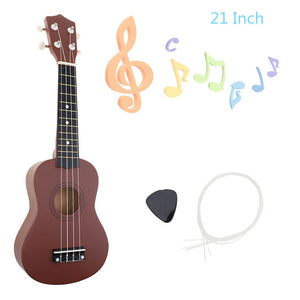 21 Inch Colorful Acoustic Ukulele 4 Strings Hawaiian Guitar Guitarra Instrument for Kids Beginner or Basic players