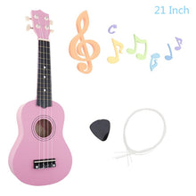 Load image into Gallery viewer, 21 Inch Colorful Acoustic Ukulele 4 Strings Hawaiian Guitar Guitarra Instrument for Kids Beginner or Basic players