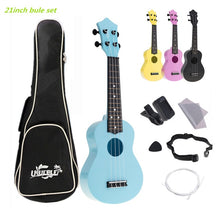 Load image into Gallery viewer, 21 Inch Colorful Acoustic Ukulele 4 Strings Hawaiian Guitar Guitarra Instrument for Kids Beginner or Basic players