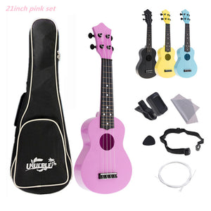 21 Inch Colorful Acoustic Ukulele 4 Strings Hawaiian Guitar Guitarra Instrument for Kids Beginner or Basic players