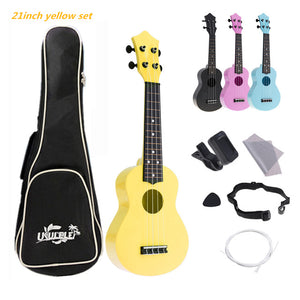 21 Inch Colorful Acoustic Ukulele 4 Strings Hawaiian Guitar Guitarra Instrument for Kids Beginner or Basic players