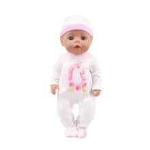 Load image into Gallery viewer, Doll Unicorn Clothes 15 Sets T-Shirt+Skirt/Pants Dress Fit 18 Inch American&amp;43 Cm Baby New Born Doll Generation Christmas Girl`s