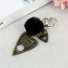 Load image into Gallery viewer, 1PC Women Keychain Ouija Planchette Rresin Charms Handbag  Keyring with Puffer Ball Ouija Board Keyring Custom Made Welcome