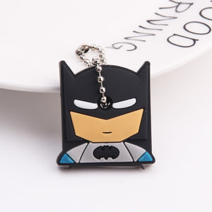 Cartoon Anime Cute Key Cover Cap Silicone Mickey Stitch Bear Keychain Women Gift Owl Porte Clef Minne Key Chain