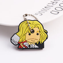 Load image into Gallery viewer, Cartoon Anime Cute Key Cover Cap Silicone Mickey Stitch Bear Keychain Women Gift Owl Porte Clef Minne Key Chain