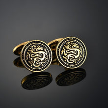 Load image into Gallery viewer, New Arrive Shirt Cufflinks Festival Christmas Cuff Links For Wedding Party FashionWooden/Knot/Dragon Men Sleeve Shirt Cufflinks