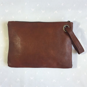 Fashion Solid Handbag Women's Clutch Bag Leather Women Envelope Bag Zipper Evening Bag Female Clutches Handbag Torebki Damskie