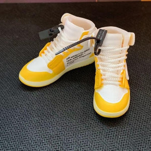 Dropshipping one pair  sneaker keychain AJ  1 offwhite Chicago UNC NRG 3D Mini Sneaker shoe keychain