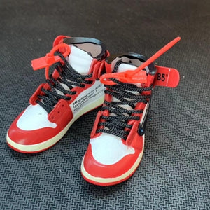 Dropshipping one pair  sneaker keychain AJ  1 offwhite Chicago UNC NRG 3D Mini Sneaker shoe keychain