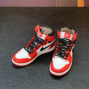 Dropshipping one pair  sneaker keychain AJ  1 offwhite Chicago UNC NRG 3D Mini Sneaker shoe keychain