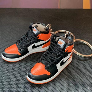 Dropshipping one pair  sneaker keychain AJ  1 offwhite Chicago UNC NRG 3D Mini Sneaker shoe keychain