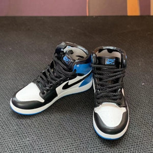 Dropshipping one pair  sneaker keychain AJ  1 offwhite Chicago UNC NRG 3D Mini Sneaker shoe keychain