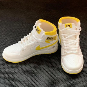 Dropshipping one pair  sneaker keychain AJ  1 offwhite Chicago UNC NRG 3D Mini Sneaker shoe keychain