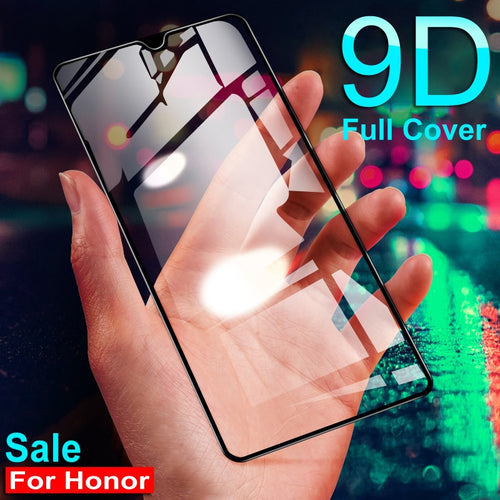 9D Protective Glass on the For Huawei Honor 10i 20i 8X 9X 8A 8C 8S 9 10 20 Lite Screen Protector Tempered Glass Safety Film Case