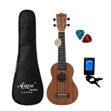 Load image into Gallery viewer, Aiersi brand 21 inch mahogany Soprano ukulele musical instrument guitar ukelele