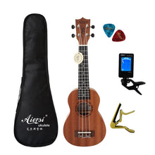 Load image into Gallery viewer, Aiersi brand 21 inch mahogany Soprano ukulele musical instrument guitar ukelele