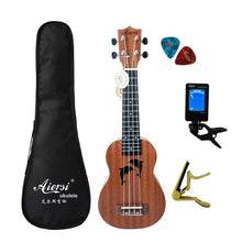 Load image into Gallery viewer, Aiersi brand 21 inch mahogany Soprano ukulele musical instrument guitar ukelele