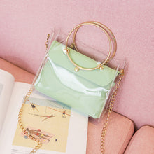 Load image into Gallery viewer, 2020 Design Luxury Handbag Women Transparent Bucket Bag Clear PVC Jelly Small Shoulder Bag Female Chain Crossbody Messenger Bags