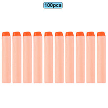 Load image into Gallery viewer, 6 10 100pcs For Nerf Bullets EVA Soft Hollow Hole Head 7.2cm Refill Bullet Darts for Nerf Toy Gun Accessories for Nerf Blasters