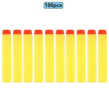 Load image into Gallery viewer, 6 10 100pcs For Nerf Bullets EVA Soft Hollow Hole Head 7.2cm Refill Bullet Darts for Nerf Toy Gun Accessories for Nerf Blasters