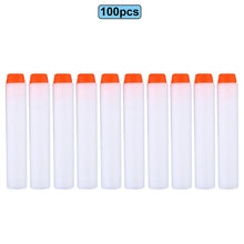Load image into Gallery viewer, 6 10 100pcs For Nerf Bullets EVA Soft Hollow Hole Head 7.2cm Refill Bullet Darts for Nerf Toy Gun Accessories for Nerf Blasters