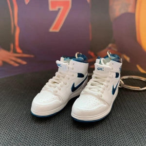 Dropshipping one pair  sneaker keychain AJ  1 offwhite Chicago UNC NRG 3D Mini Sneaker shoe keychain