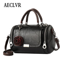 Load image into Gallery viewer, AECLVR Flower Pendant Shoulder Crossbody Bag Soft PU Leather Women Bags Solid Color All-match Fashion Ladies Pillow Handbags