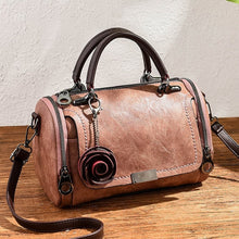 Load image into Gallery viewer, AECLVR Flower Pendant Shoulder Crossbody Bag Soft PU Leather Women Bags Solid Color All-match Fashion Ladies Pillow Handbags