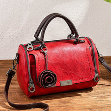 Load image into Gallery viewer, AECLVR Flower Pendant Shoulder Crossbody Bag Soft PU Leather Women Bags Solid Color All-match Fashion Ladies Pillow Handbags