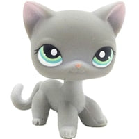 pet shop lps toys rare stands little short hair kitten pink #2291 grey #5 black #994 old original kitty  figure collection