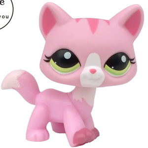 pet shop lps toys rare stands little short hair kitten pink #2291 grey #5 black #994 old original kitty  figure collection
