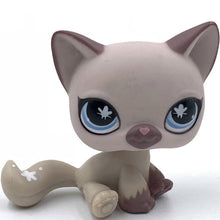 Load image into Gallery viewer, pet shop lps toys rare stands little short hair kitten pink #2291 grey #5 black #994 old original kitty  figure collection
