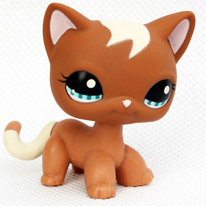 pet shop lps toys rare stands little short hair kitten pink #2291 grey #5 black #994 old original kitty  figure collection