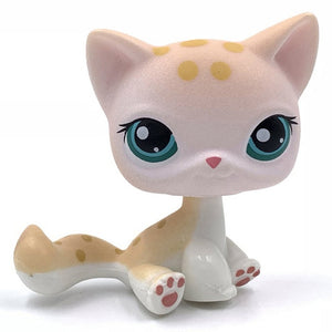 pet shop lps toys rare stands little short hair kitten pink #2291 grey #5 black #994 old original kitty  figure collection