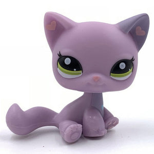 pet shop lps toys rare stands little short hair kitten pink #2291 grey #5 black #994 old original kitty  figure collection
