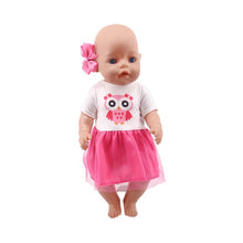 Load image into Gallery viewer, Doll Unicorn Clothes 15 Sets T-Shirt+Skirt/Pants Dress Fit 18 Inch American&amp;43 Cm Baby New Born Doll Generation Christmas Girl`s