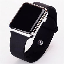 Load image into Gallery viewer, 2017 new hot Square Mirror Face Silicone Band Digital Watch Red LED Watches Metal frame WristWatch Sport Clock Hours 4colour