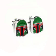 Load image into Gallery viewer, RJ Star Wars Cuff Links Buttons Falcon Darth Vader BB8 R2D2 Fighter Knight Tie Clips Avengers Batman Cufflinks Men Jewelry Gift